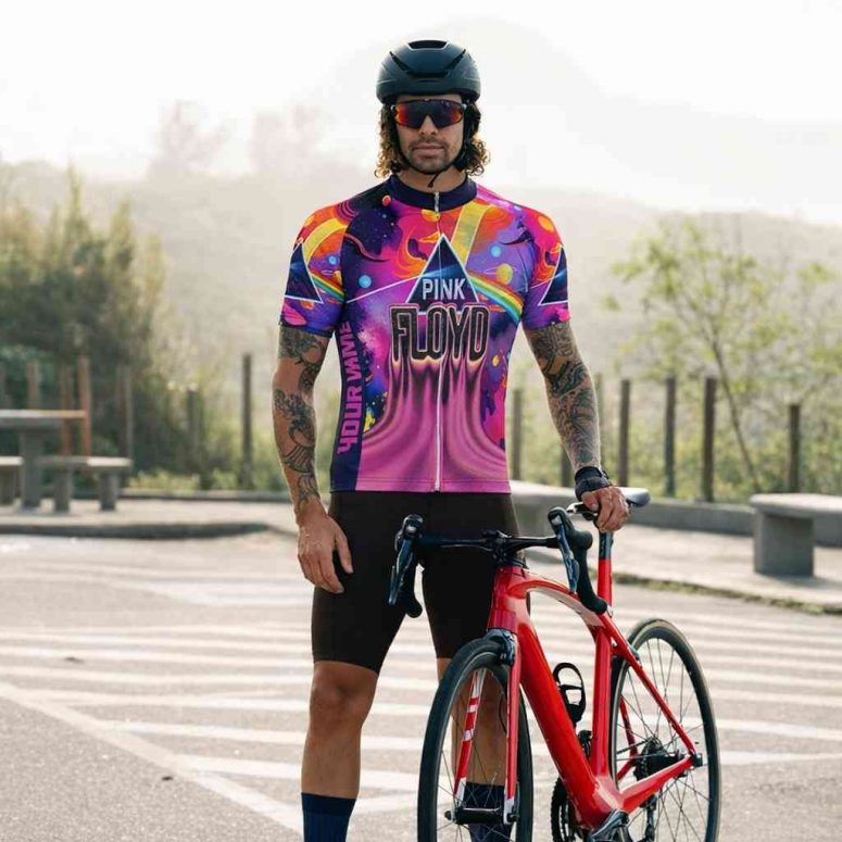 DSOTM Galaxy Kimberly Osceola Pepperland San Rafael Pink Floyd Short Sleeve Cycling Jersey