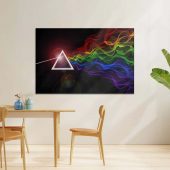 Dsotm Prism Rainbow Smoke Abstract Spectrum Art Canvasl1 - OtherBrick