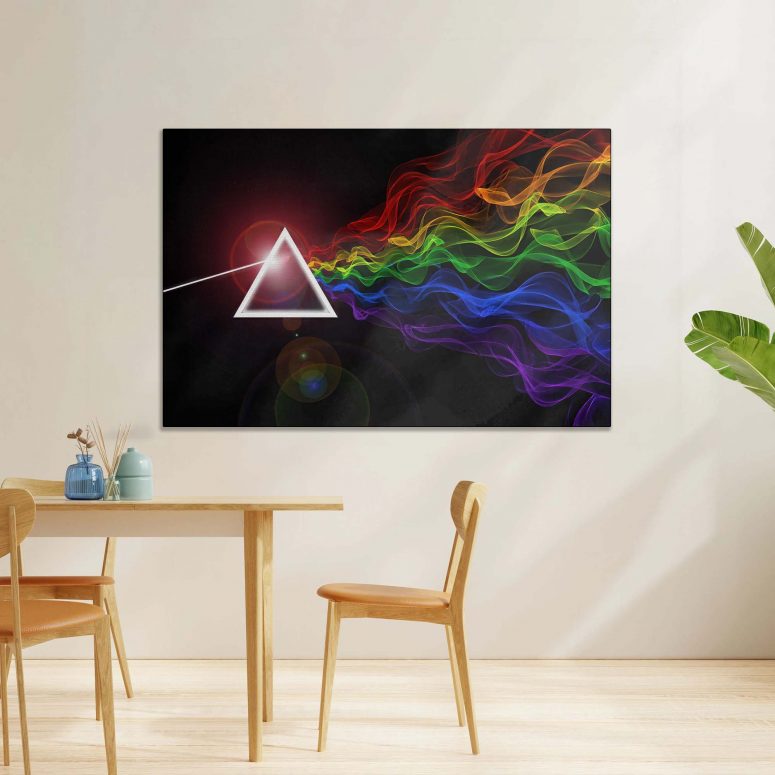 DSOTM Prism Rainbow Smoke Abstract Spectrum Art Pink Floyd Canvas DSOTM Prism Rainbow Smoke Abstract Spectrum Art Pink Floyd Canvas