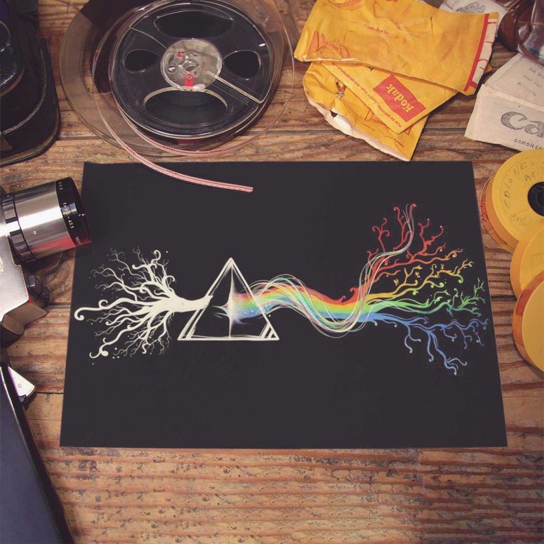 Dark Side Of Roots Prism Pink Floyd Poster Dark Side Of Roots Prism Pink Floyd Poster