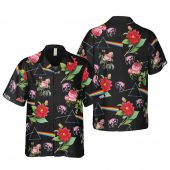 Dark Side Of The Moon Animals Dahlia Pink Floyd Hawaiian Shirt - OtherBrick