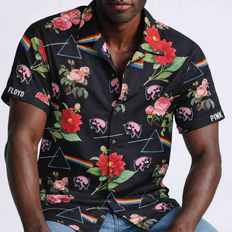 Dark Side Of The Moon Animals Dahlia Pink Floyd Hawaiian Shirt