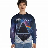 Dark Side Of The Moon Glaxy Sky Pink Floyd Sweater Front - OtherBrick