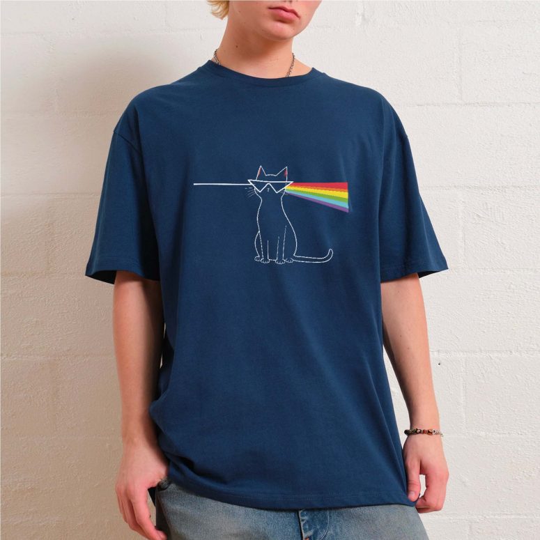 Dark Side of the Meow Cat Pink Floyd Shirt Dark Side of the Meow Cat Pink Floyd Shirt