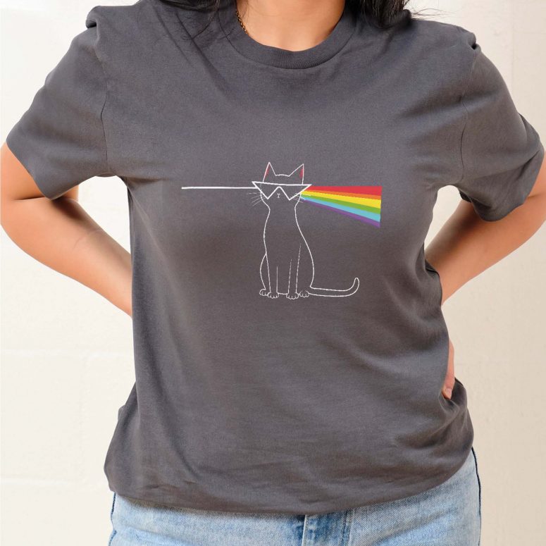 Dark Side of the Meow Cat Pink Floyd Shirt Dark Side of the Meow Cat Pink Floyd Shirt