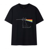 Dark Side Of The Meow Cat Front Tshirt Black - OtherBrick
