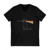 Dark Side Of The Meow Cat Front Vneck Black - OtherBrick