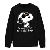 Joe Cool Snoopy Side Of The Moon Front Longsleeve Black - OtherBrick