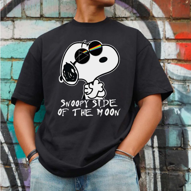 Joe Cool Snoopy Side Of The Moon Pink Floyd Shirt Joe Cool Snoopy Side Of The Moon Pink Floyd Shirt