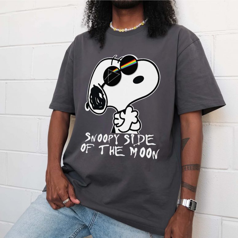 Joe Cool Snoopy Side Of The Moon Pink Floyd Shirt Joe Cool Snoopy Side Of The Moon Pink Floyd Shirt