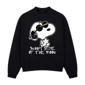Joe Cool Snoopy Side Of The Moon Front Sweatshirt Black - OtherBrick