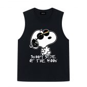Joe Cool Snoopy Side Of The Moon Front Tank Black - OtherBrick