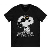 Joe Cool Snoopy Side Of The Moon Front Vneck Black - OtherBrick