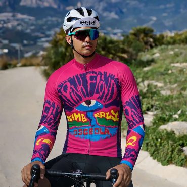 Kimberly Osceola Pepperland San Rafael Pink Floyd Longsleeve Cycling Jersey