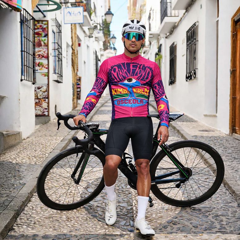 Kimberly Osceola Pepperland San Rafael Pink Floyd Longsleeve Cycling Jersey Kimberly Osceola Pepperland San Rafael Pink Floyd Longsleeve Cycling Jersey