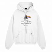 Mother Should I Trust The Government Drawing Front Hoodie White - OtherBrick