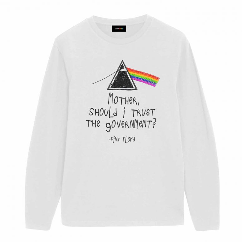 Mother Should I Trust the Government Drawing Pink Floyd Shirt