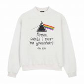 Mother Should I Trust The Government Drawing Front Sweatshirt White - OtherBrick