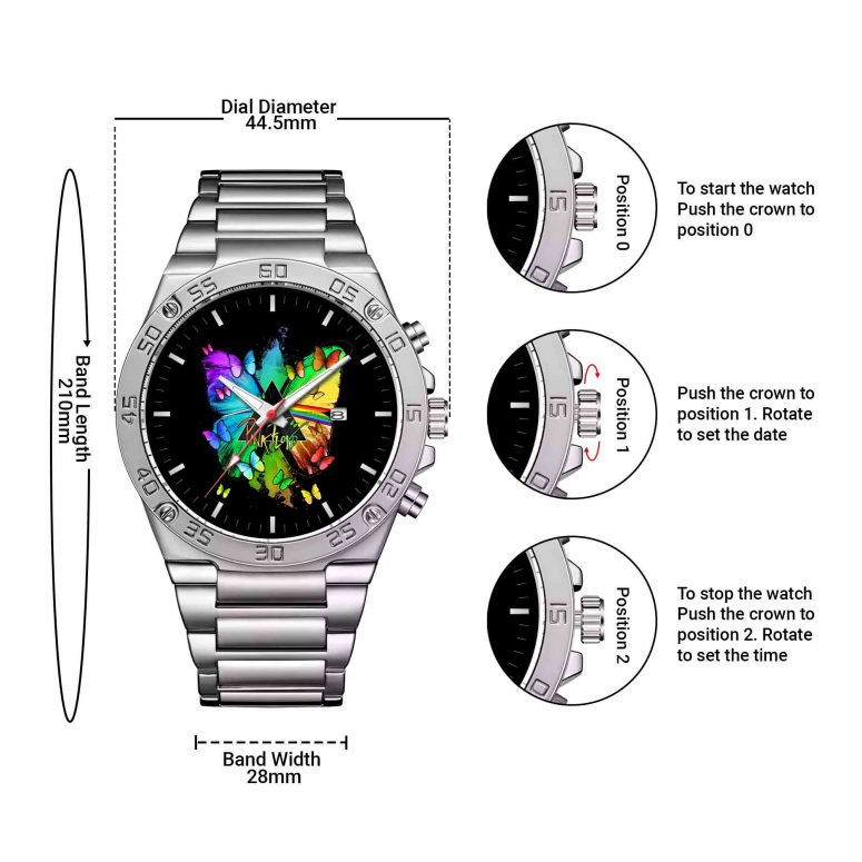 Nick Mason Butterfly x Dark Side Of The Moon Gentleman Powermatic Silver Watch