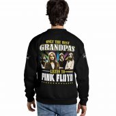 Only The Best Grandpas Listen To Pink Floyd Gray Sweater Back - OtherBrick