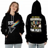 Only The Best Grandpas Listen To Pink Floyd Gray Ziphoodie - OtherBrick