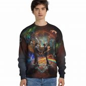 Pink Floyd 50th Anniversary Dsotm Time Animals Sweater Front - OtherBrick