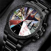 Pink Floyd Album Collage 2026 Gentleman Powermatic Silver Watch