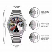 Pink Floyd Album Collage 2026 Gentleman Powermatic Silver Watch