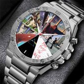 Pink Floyd Album Collage 2026 Gentleman Powermatic Silver Watch