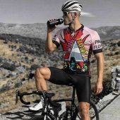 Pink Floyd Comic Dsotm Kimberly Osceola Pepperland San Rafael Pink Floyd Shortsleeve Cycling Jersey (1) - OtherBrick