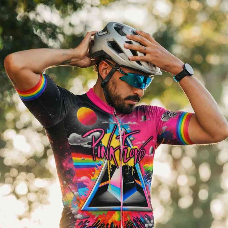 Pink Floyd DSOTM Sunlight Kimberly Osceola Pepperland San Rafael Pink Floyd Short Sleeve Cycling Jersey Pink Floyd DSOTM Sunlight Kimberly Osceola Pepperland San Rafael Pink Floyd Short Sleeve Cycling Jersey