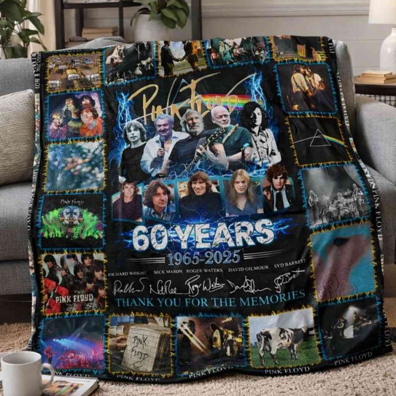 Pink Floyd Fleece Blanket - 60 Years 1965 2025