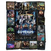 Pink Floyd Fleece Blanket 60 Years 1965 2025 03 - OtherBrick