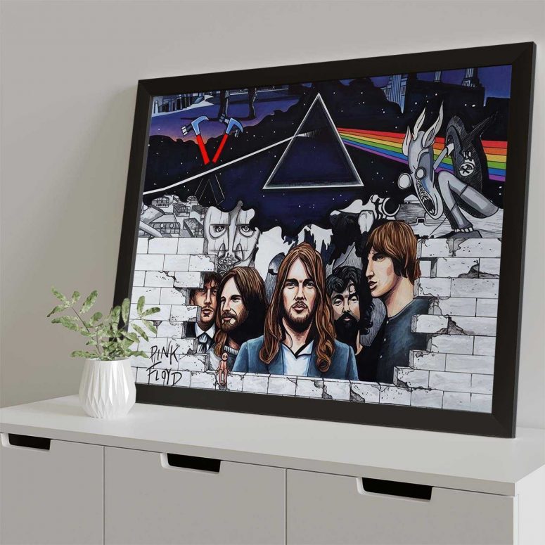 Pink Floyd Member and Album WYWH DSOTM Pink Floyd Poster
