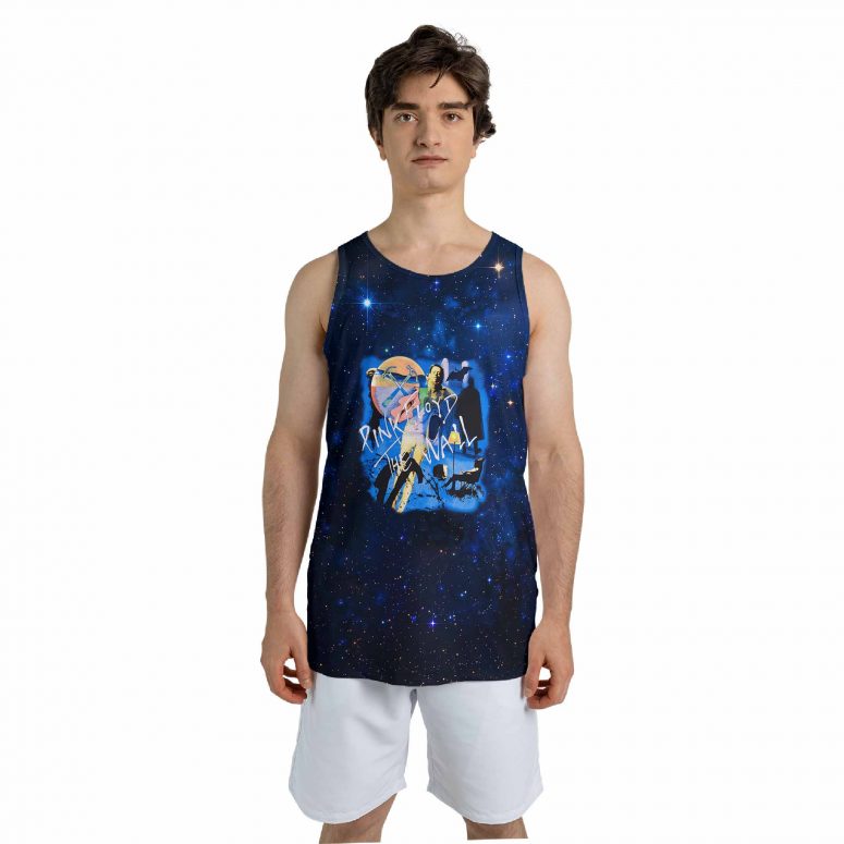 Pink Floyd Shirt - The Wall Blue Galaxy Hammer Screaming Face