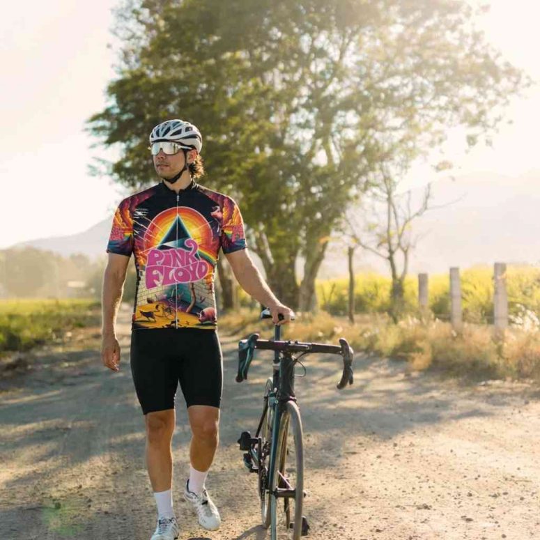 The Wall Kimberly Osceola Pepperland San Rafael Pink Floyd Short sleeve Cycling Jersey