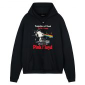 Snoopy Sometimes I Need To Be Alone And Listen To Pf Front Hoodie Black - OtherBrick