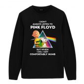 Snoopy And Charlie Brown Always Listen To Comfortably Numb Peanuts Front Longsleeve Black - OtherBrick