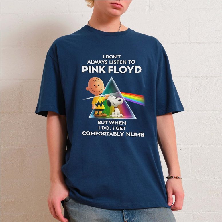 Snoopy and Charlie Brown Comfortably Numb Peanuts Pink Floyd Shirt Snoopy and Charlie Brown Comfortably Numb Peanuts Pink Floyd Shirt
