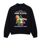 Snoopy And Charlie Brown Always Listen To Comfortably Numb Peanuts Front Sweatshirt Black - OtherBrick