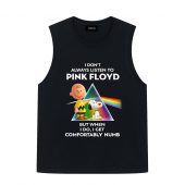 Snoopy And Charlie Brown Always Listen To Comfortably Numb Peanuts Front Tank Black - OtherBrick