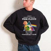 Snoopy And Charlie Brown Always Listen To Comfortably Numb Peanuts Frontsweater Man Black - OtherBrick
