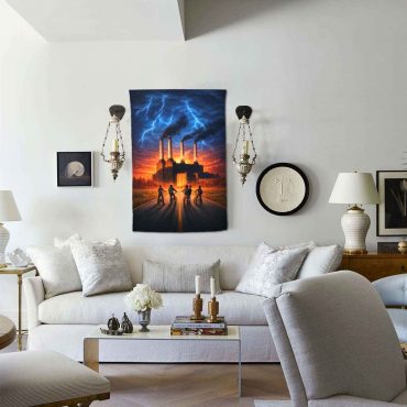 Stranger Things Season 5 x Animals Flying Pig Pink Floyd Tapestry