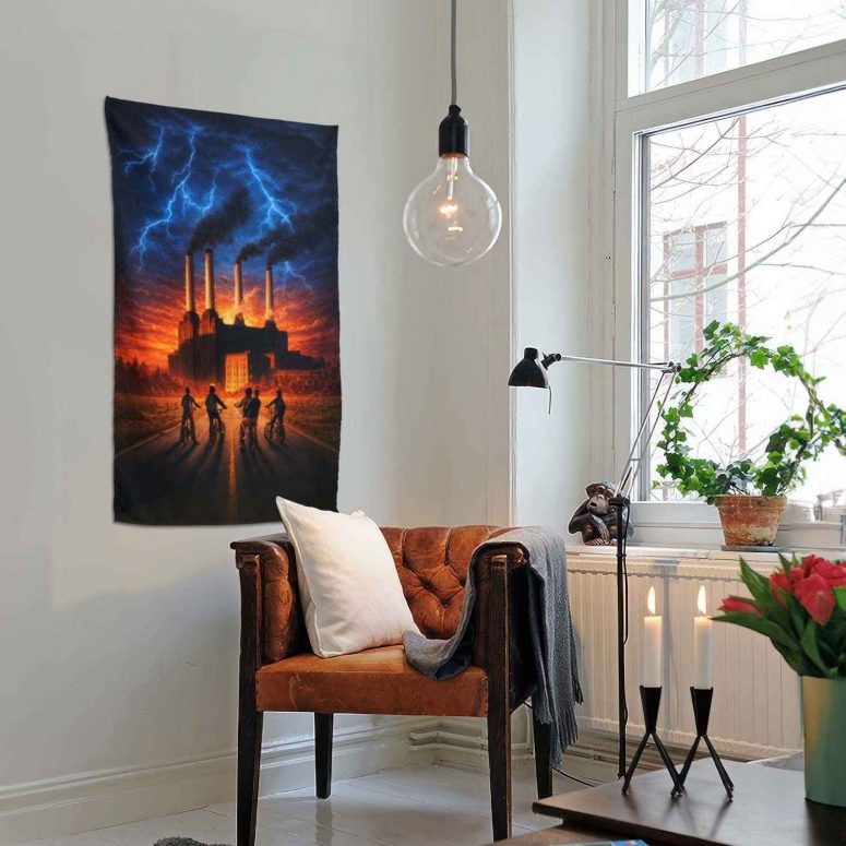 Stranger Things Season 5 x Animals Flying Pig Pink Floyd Tapestry
