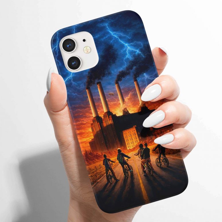 Stranger Things Season 5 x Animals Flying Pig Pink Floyd Phone Case