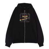 The Dark Side Of The Moon Tour 1973 Maze Front Ziphoodie Black - OtherBrick