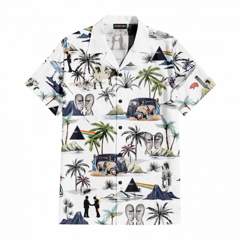The Division Bell Dark Side Of The Moon Bus Aloha Pink Floyd Hawaiian Shirt
