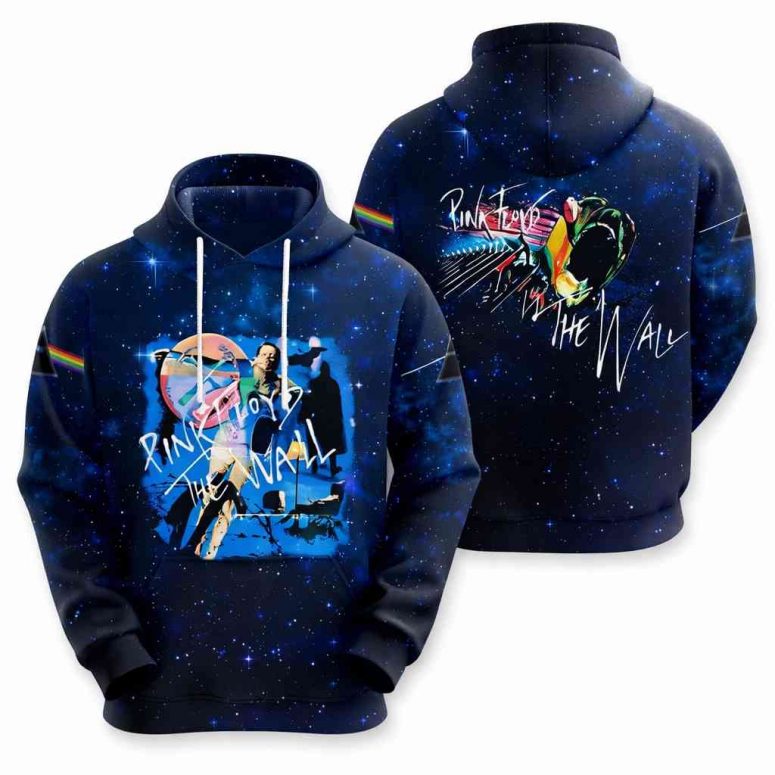 The Wall Blue Galaxy Hammer Screaming Face Pink Floyd Shirt