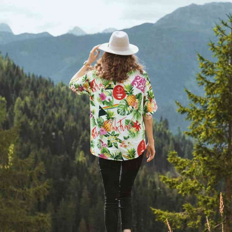 The Wall DSOTM Animals Pink Floyd Album Icon Tropical Plants Aloha Hawaiian Shirt