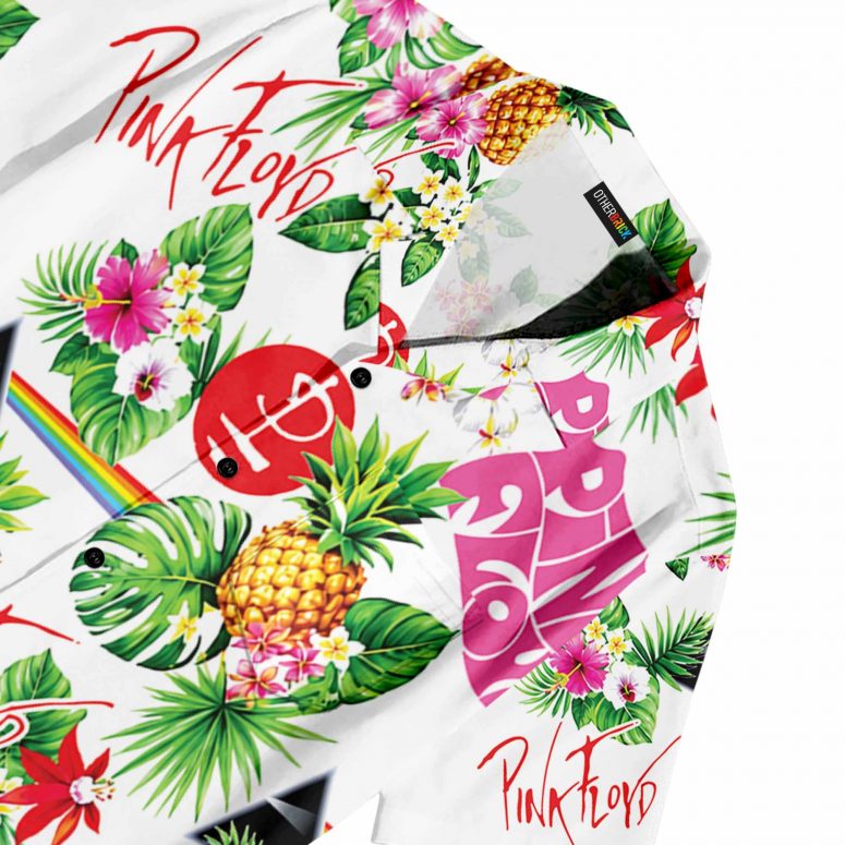 Pink Floyd Hawaiian Shirt - The Wall DSOTM Animals Album Icon Tropical Plants Aloha